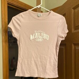 Juniors Malibu Ribbed TShirt top